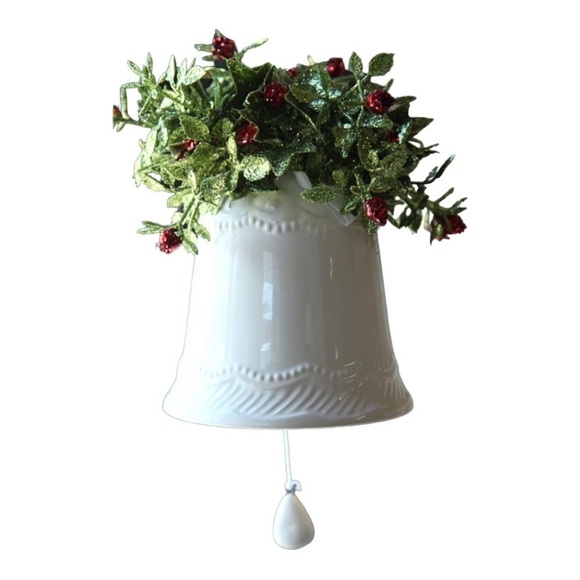 Mission Gallery Santa Claus Christmas Kissing Bell Mistletoe Ornament - Picture 12 of 12